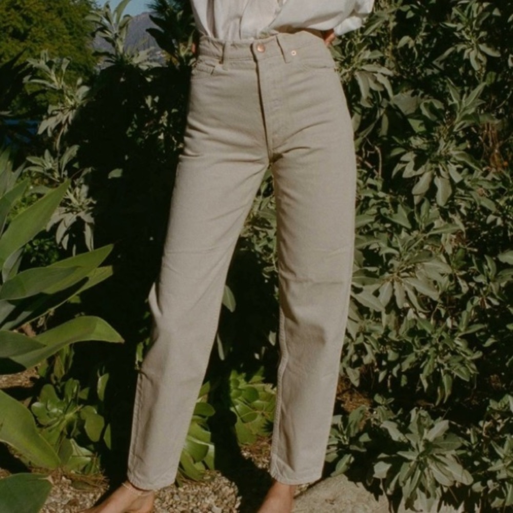 Doen The Lady Cotton Denim High Rise Jean in Moonlight